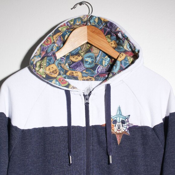 Disney World Hoodie Medium Blue Full Zip Mickey Mouse (Youth) - Picture 4 of 7